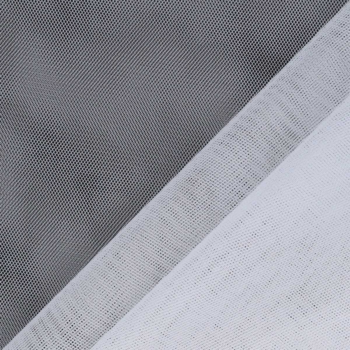 Tessuto a rete in tulle bianco, al metro – 3 metri di larghezza – rigido