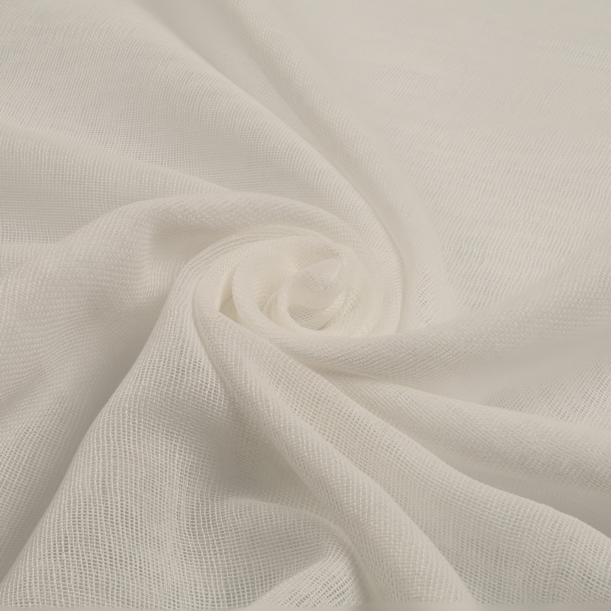 Tessuto Garza di Cotone Puro - al Metro - Colore Bianco 