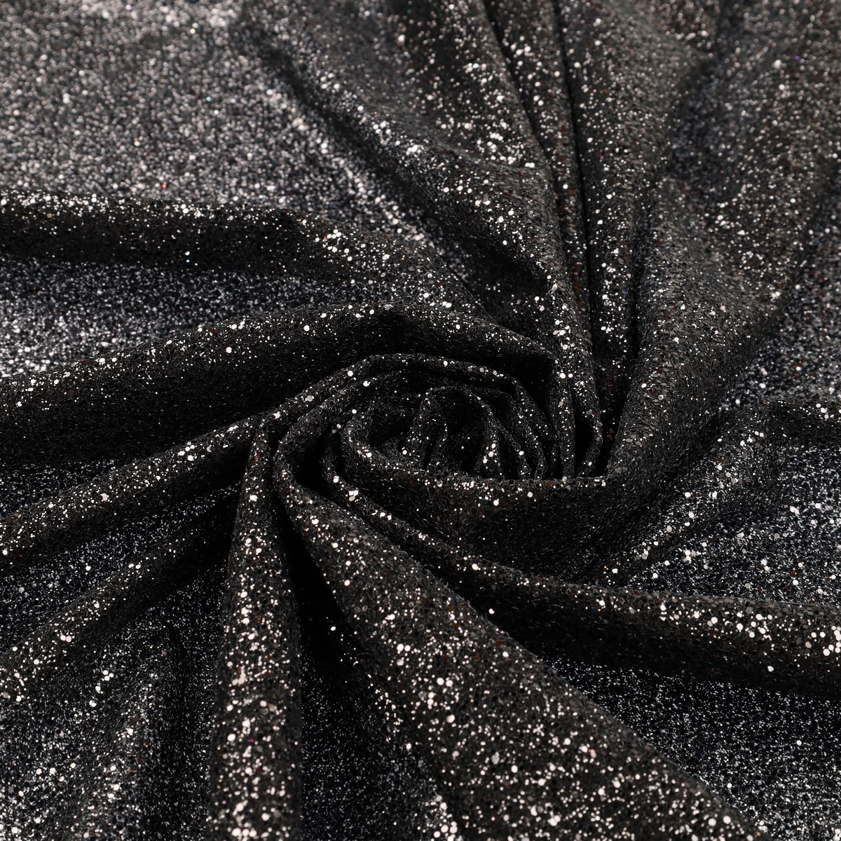 Tulle Galassia Glitter - al Metro - Nero Glitter Nero 